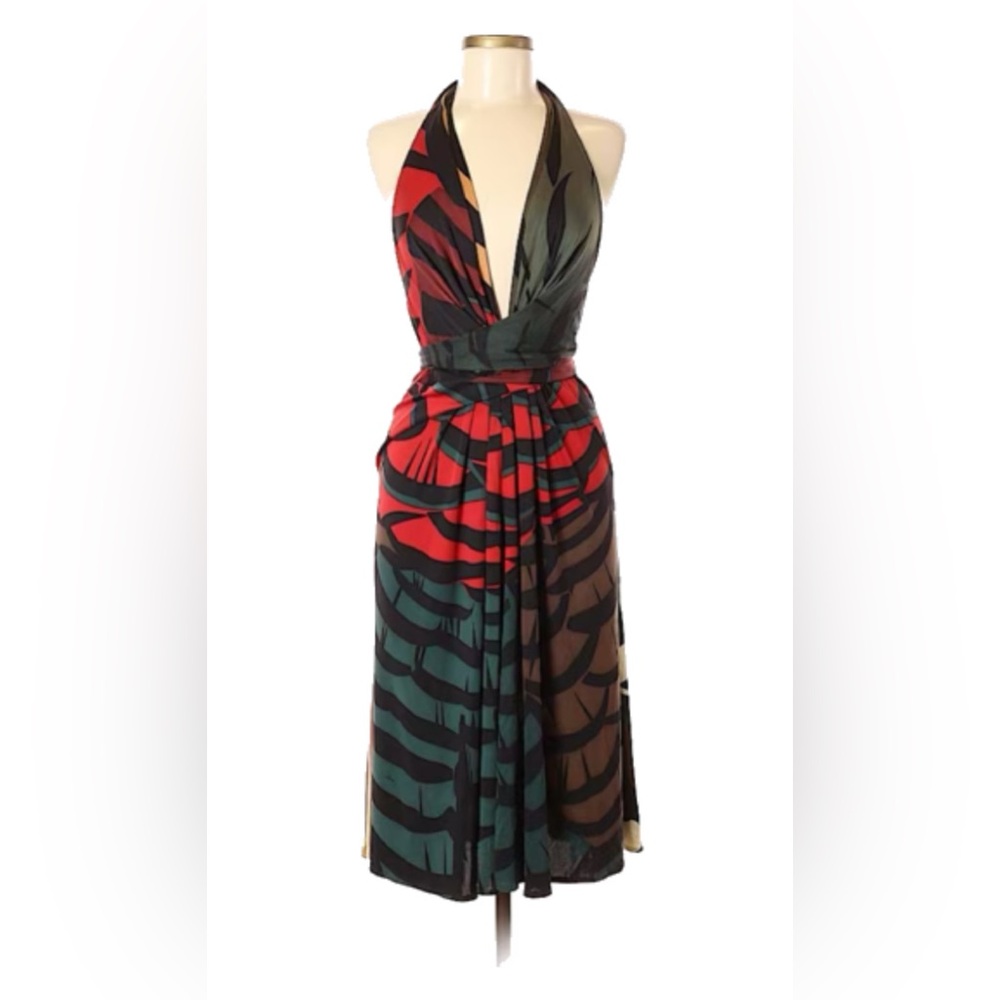 Issa London Silk Jersey Halter Dress